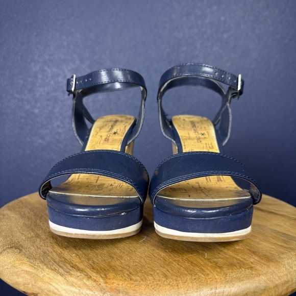 Montego Bay Navy Blue "Rory" Cork Wedges, Size 10 - Picture 5 of 7